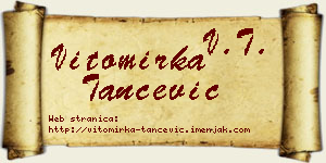 Vitomirka Tančević vizit kartica